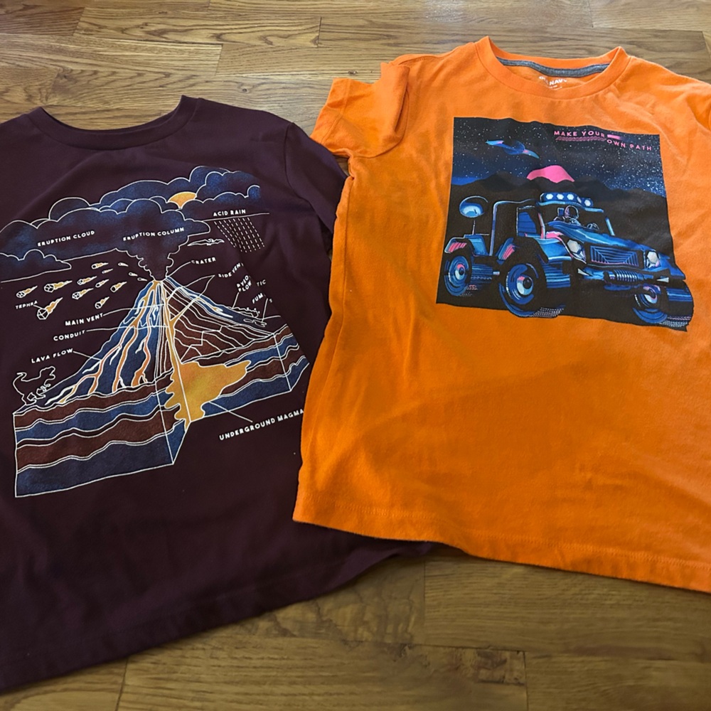 Old Navy Kids' Short Sleeve Tees - Orange and Dark Purple